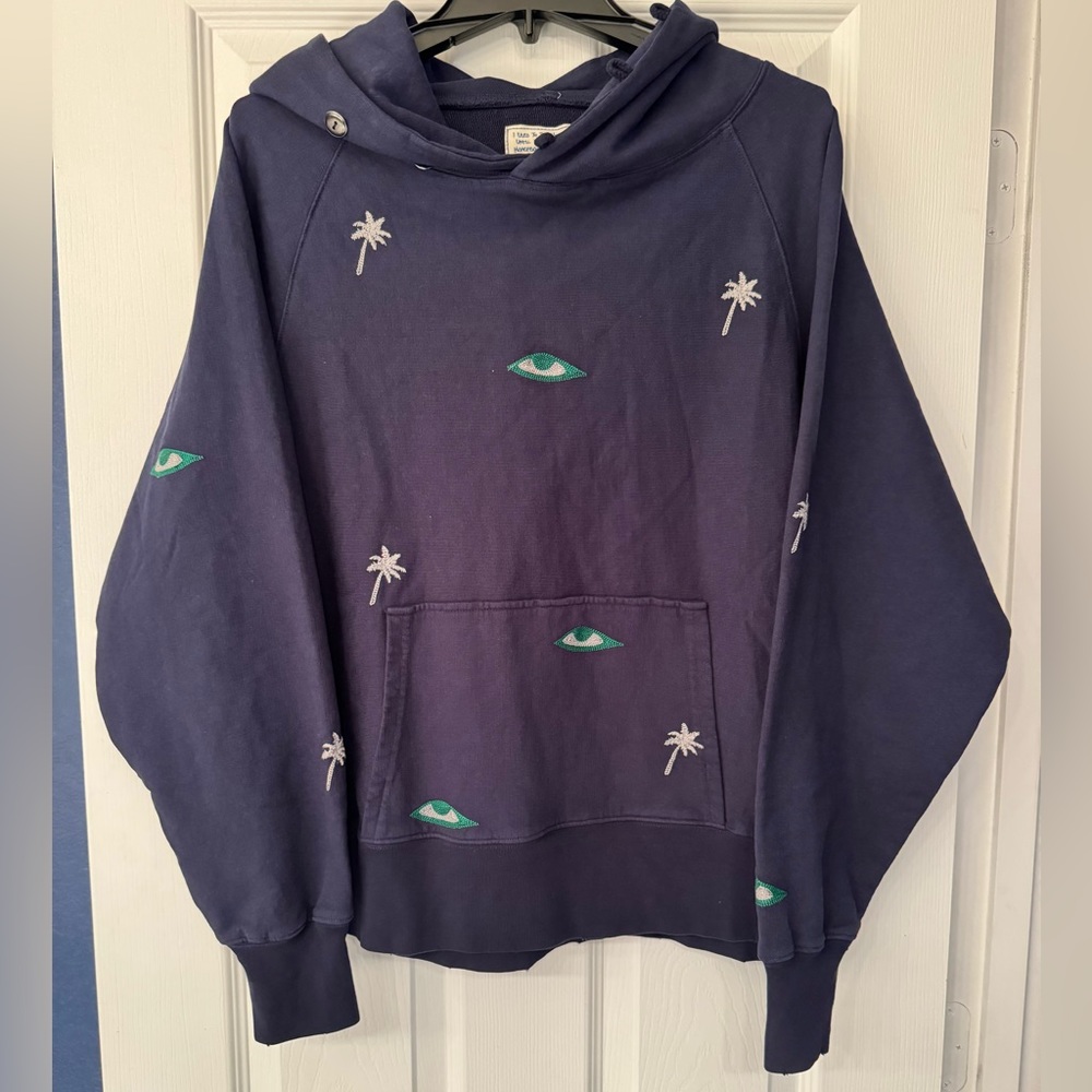 Sandrine Rose French Worker Hoodie Women’s Navy Blue Cotton Size XS - Picture 4 of 9